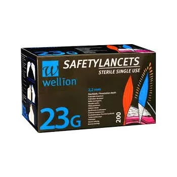 Glukometr Bezpečnostní lancety Wellion Safety Lancets 23G - 200ks (Glukomery)