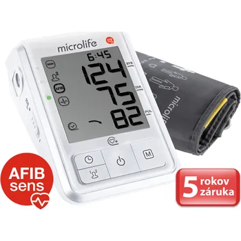 Tlakoměr Microlife BP B6 Favourite Afib tlakoměr na rameno bílý + adaptér (Tlakomery)