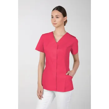 Zdravotnický oděv -10% Dámská zdravotnická halenka se skrytými patentkami M-377, malinová, 46 (Zdravotnické oblečení)