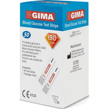 Testovací proužek do glukometru Glukózové proužky pro glukometr Gima, 50 ks (Glukometr)
