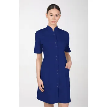 Zdravotnický oděv -10% Dámské zdravotnické šaty se stojáčkem M-141TK, tmavě modrá, 50 (Zdravotnické oblečení)
