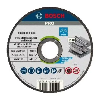 Brusný kotouč Bosch Příslušenství - Sada řezných kotoučů na nerezovou ocel 115x22,23 mm, 10 ks 2608603254