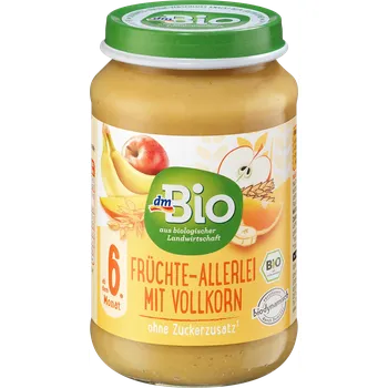 Dětská výživa dmBio bio příkrm ovoce & celozrnné vločky