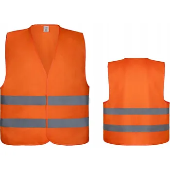 reflexní vesta VÝSTRAŽNÁ VESTA JASNE ORANŽOVÁ VELIKOST XL