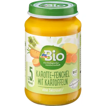 Dětská výživa dmBio bio příkrm mrkev, brambory & fenykl