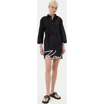 Dámské šaty KARL LAGERFELD Košilové šaty A1W46006 Černá Regular Fit S