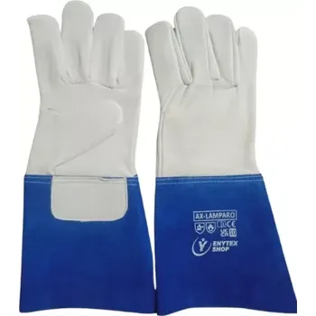 Pracovní rukavice Madeva AX-LAMPARO bílá/modrá 10