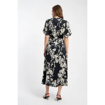 Dámské šaty CLICK Každodenní šaty 60-6105 Černá Relaxed Fit 36