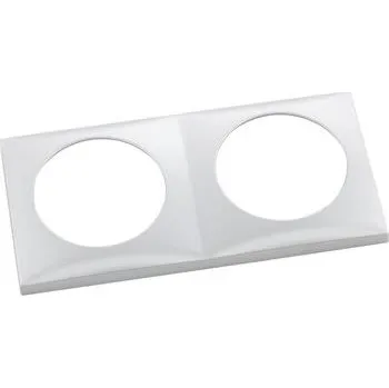 Elektrická zásuvka Berker Integro Flow rámeček 2násobný chrom matný lakovaný