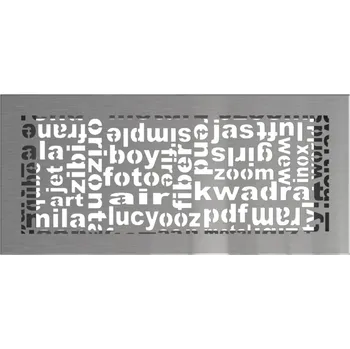 KRATKI 170 x 370 nerezová broušená ABC krbová mřížka