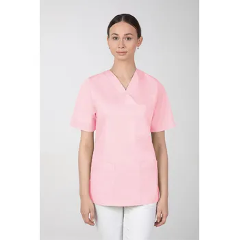 Dámská halenka Dámská barevná zdravotnická halenka M-074, světle růžová (Zdravotnické oblečení)
