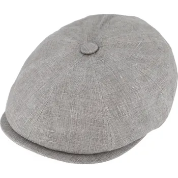 Čepice Fiebig - Headwear since 1903 Lněná šedá bekovka 8-panel od Fiebig - Hatteras Velikost: 57 cm (M)