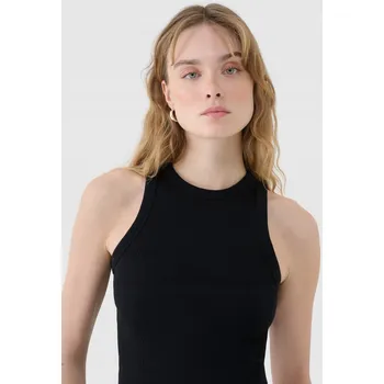 4F DÁMSKÉ TRIČKO TOP Z ŽEBROVANÉHO ÚPLETU XS F119 SS25