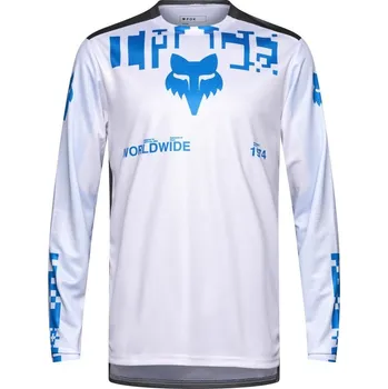cyklistický dres Cyklistický dres Fox Ranger LS Jersey Digi Image White - M
