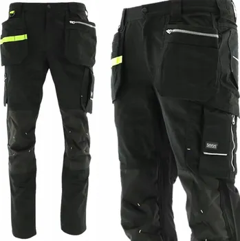 Pracovní obuv Pánské pracovní kalhoty montérky BOZP Odolné Pohodlné do pasu Černé 60
