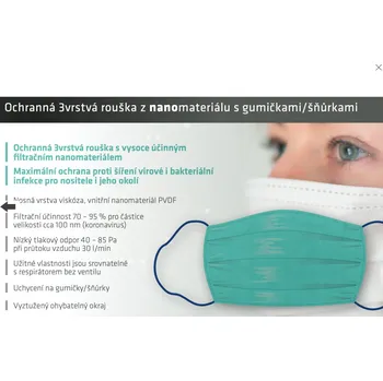 rouška NANO Rouška SpurTex® FFP2 VS Premium (balení 25 ks) Česká republika (Respirátory)