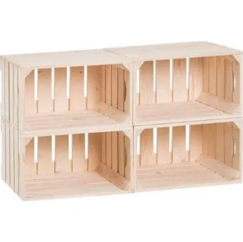 Botník Dřevěné bedýnky botník 44 x 80 x 30 cm