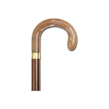 Dřevěná vycházková hůl se zahnutou rukojetí - unisex (Palice)