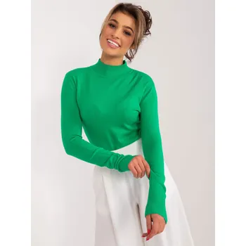 Dámský svetr Zelený pulovr s rolákovým límcem PM-SW-