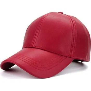 Kšiltovka Dámská kožená kšiltovka Červená Carla CARCZ12BOR