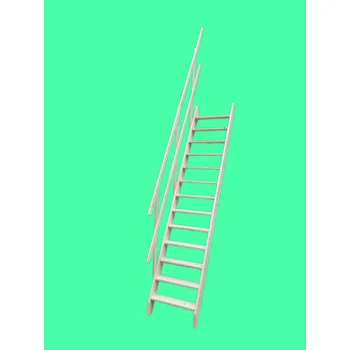 Schodiště proschody.cz Smrkové mlynářské schody S63° 65cm x 294cm