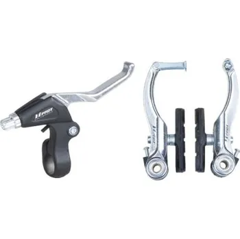 Brzda na kolo Brzdové čelisti + páky PRO-T V-brake dural EVO stříbrná