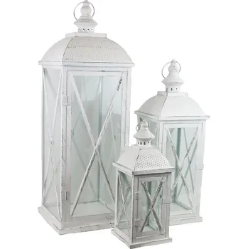 Svícen Lucerna kovová K3958/ Sada 3