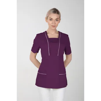 Dámská halenka Dámská barevná zdravotnická halenka M-054, švestková (Zdravotnické oblečení)