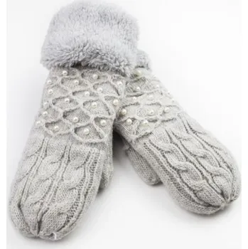 Rukavice Dámské palčáky rukavice s perly Šedé Artofpolo CARREK46SZ