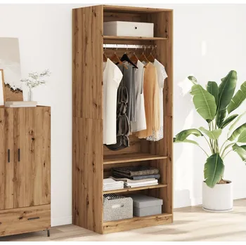 Příborník do zásuvky Šatní skříň dub artisan 80 x 50 x 200 cm kompozitní dřevo Hnědá3307701