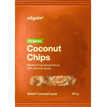 Chips Vilgain Kokosové chipsy BIO – slaný karamel 40 g