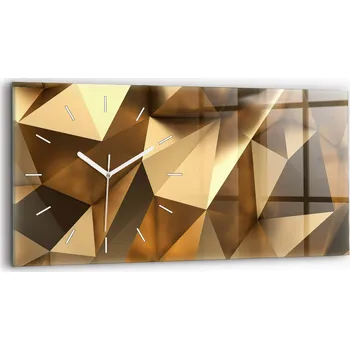 Hodiny Ozdobné nástěnné hodiny s krásnou grafikou 60 cm x 30 cm Geometrická textura