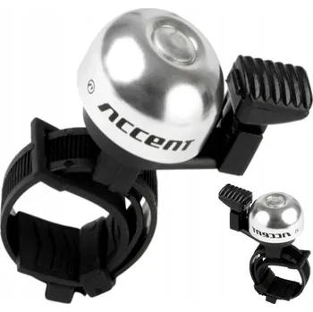 Zvonek na kolo Zvonek Accent Ding stříbrný