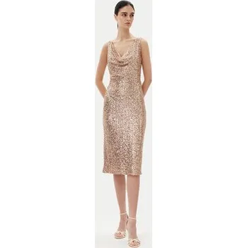 Dámské šaty Rinascimento Koktejlové šaty CFC0123778003 Zlatá Regular Fit XS