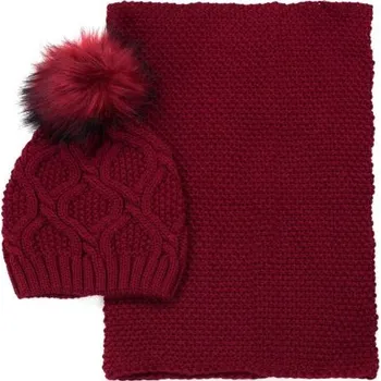 Čepice Dámský set čepice a šála Sweet Paris Bordový Artofpolo FAcz18809ss04