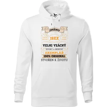 Pánská mikina DOBRÝ TRIKO Pánská mikina s potiskem Velmi vzácný Velikost pánské mikiny: 2XL, Barva: Bílá