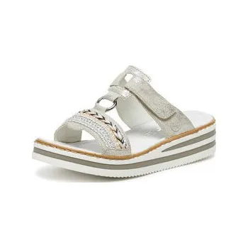 Dámské pantofle Nazouváky Rieker V02M6-40 Stříbrná 40