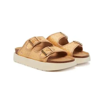 Dámské pantofle Nazouváky Genuins Hawaii Raffia G106361 Béžová 36