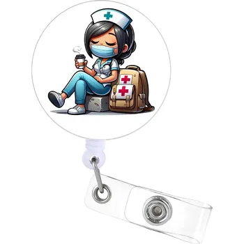 Obal na doklad Sestra - navíjecí průkazová spona na ID Kartu