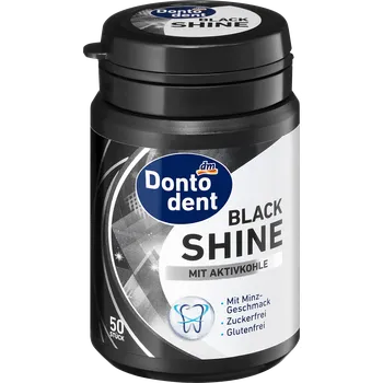Žvýkačka Dontodent žvýkačky Black Shine