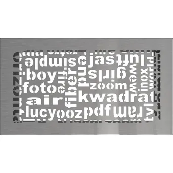 KRATKI 170 x 300 nerezová broušená ABC krbová mřížka