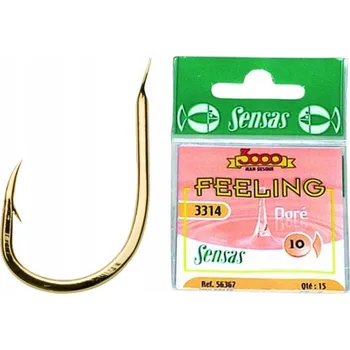 Rybářský háček Háčky zemní, splávkové, s otřepem Sensas 3314 DORE 15 ks