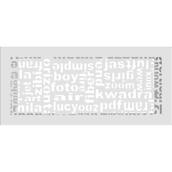 KRATKI 170 x 370 bílá ABC krbová mřížka