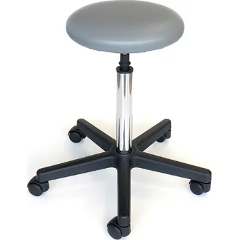 Taburet Taburetka pro lékaře s kolečky a koženkovým sedákem (Zdravotnický nábytek)