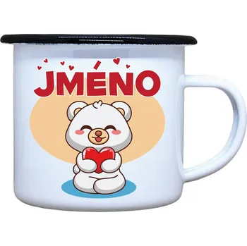 DOBRÝ TRIKO Plecháček s potiskem Medvídek se srdcem Velikost plecháčku: 330 ml