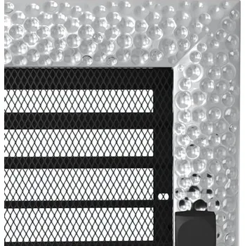 KRATKI 170 x 490 niklovaná s žaluzií VENUS krbová mřížka