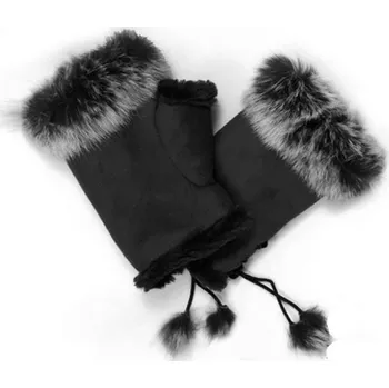 Rukavice Elegantní rukavice bez prstů s kožíškem Cixi Dongkuo buyincoins