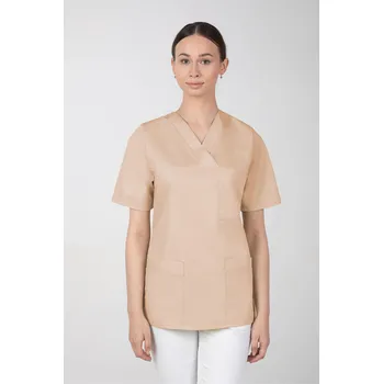 Dámská halenka Dámská barevná zdravotnická halenka M-074, béžová (Zdravotnické oblečení)