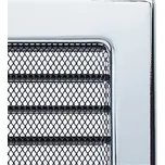 KRATKI 220 x 220 niklovaná lesklá s žaluzií krbová mřížka