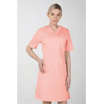 Zdravotnický oděv Dámské zdravotnické šaty M-076F, meruňková (Zdravotnické oblečení)